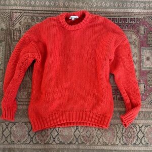 Orange Wool-Cashmere Blend Sweather.